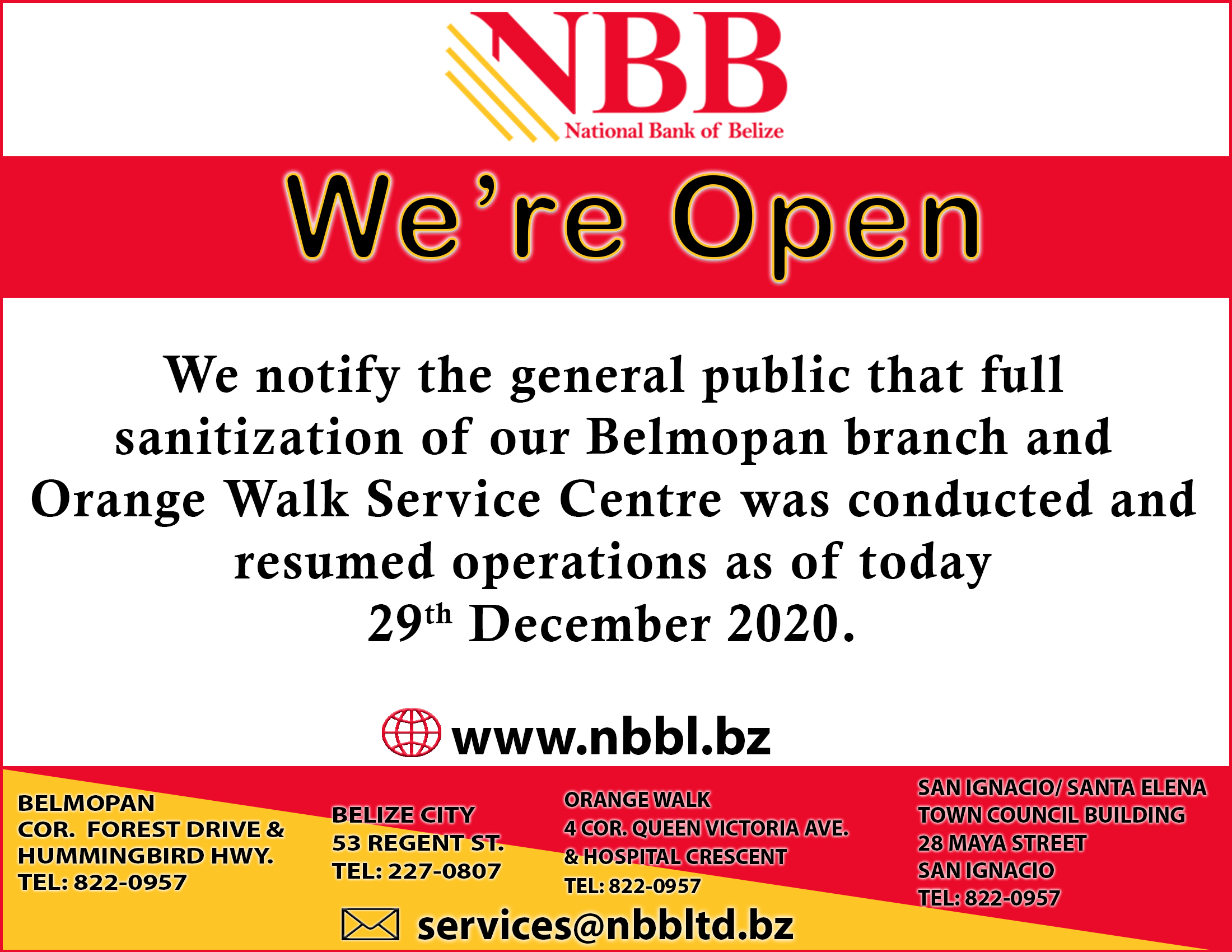 We’re Open