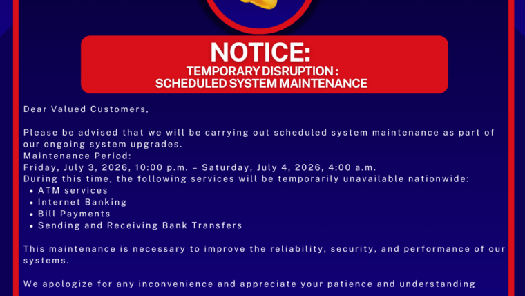 Temporary Disruption: Scheduled System Maintenance